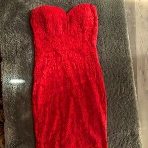 Strapless Red dress